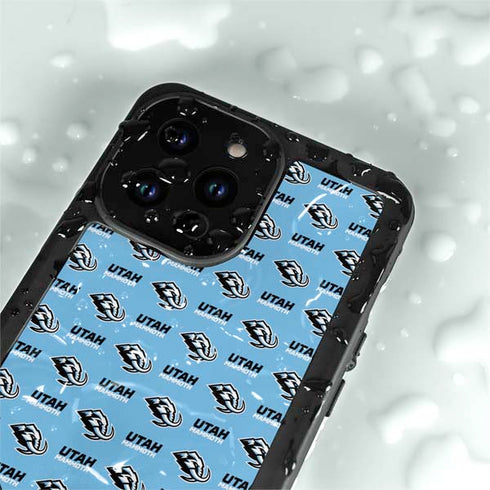 NHL Utah Mammoth Logo Pattern iPhone 15 Pro Waterproof Case
